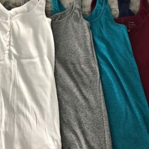 6 ribbed tank tops